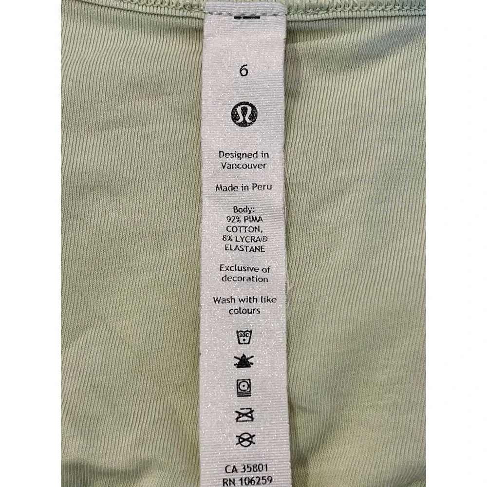 Lululemon Long Midi Dress Open In Back Size 6 Mint‎ Vacation Summer Scoop Neck
